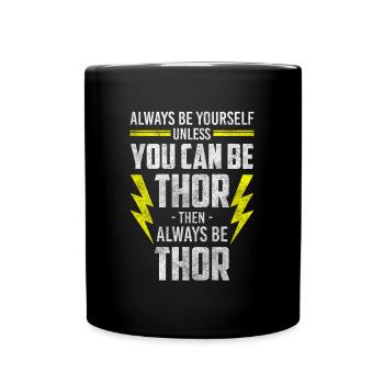 Symboles nordiques d’Asgard Thor - Mug uni - noir - Devant