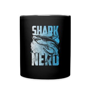 Eau de pêche de mer de requin - Mug uni - noir - Devant