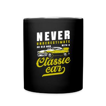Auto Vintage Classic - Tasse einfarbig - Schwarz - Vorne
