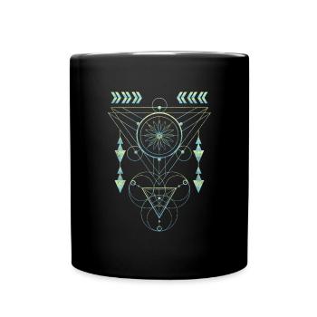 Runen Symbolik Religion Elemente - Tasse einfarbig - Schwarz - Vorne