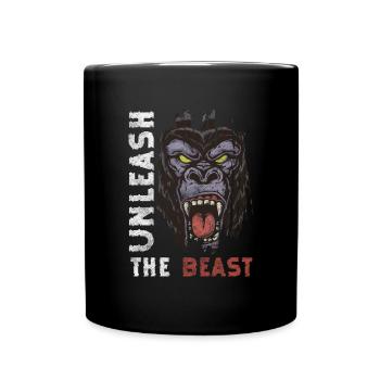 Gorilla Sport Chimpanzee - Full Colour Mug - black - Front