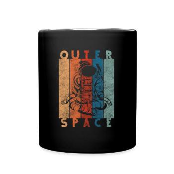 Astronaute Planète Cosmos - Mug uni - noir - Devant