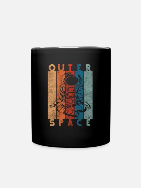 Astronaut Planet Kosmos - Tasse einfarbig - Schwarz