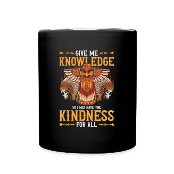 Totem Crâne Corbeau Liberté - Mug uni - noir - Devant