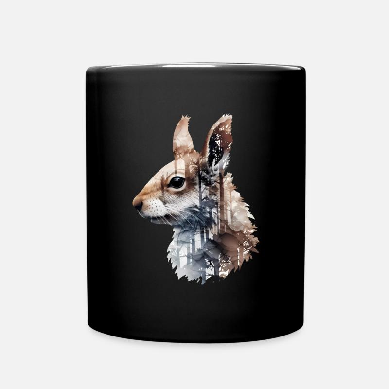 Eichhörnchen - Tasse einfarbig - Schwarz