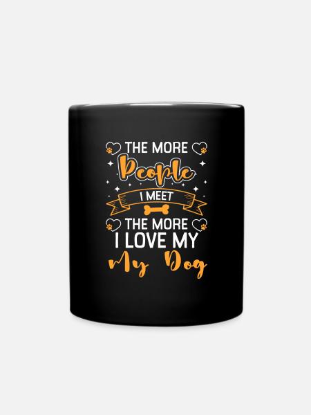 Hund Tierliebe Haustier - Tasse einfarbig - Schwarz