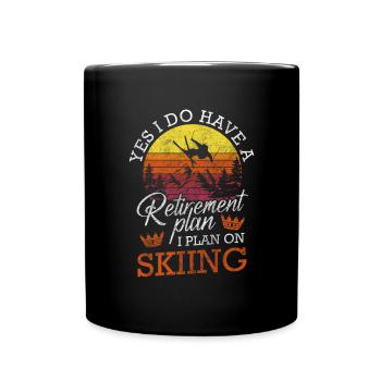 Snowboarding Mountain Winter Ski Holidays - Full Colour Mug - black - Front