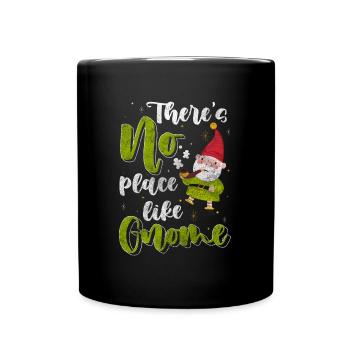 Wichtel Figur Weihnachten - Tasse einfarbig - Schwarz - Vorne