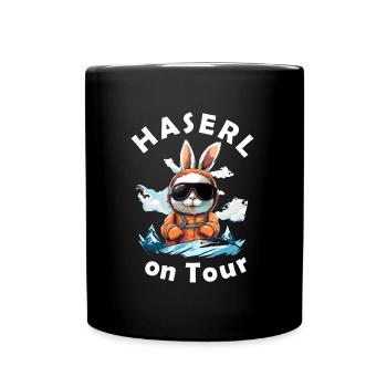 Skitour Tourenski Haserl Mädchen - Tasse einfarbig - Schwarz - Vorne