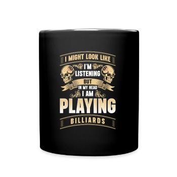 Pool Sport - Tasse einfarbig - Schwarz - Vorne