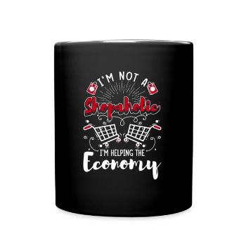 Shopping Woman Shopping Queen Money - Full Colour Mug - black - Front