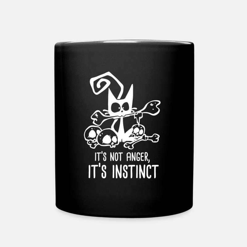 INSTINCT Funny Role Playing Cat RPG - Mug uni - noir