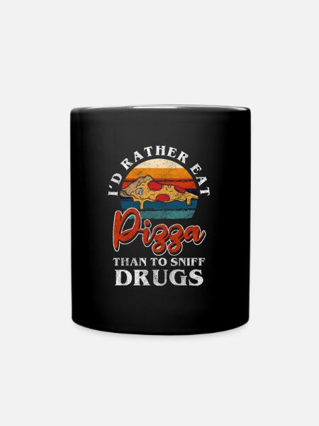 Drogenfrei Clean Marihuana - Tasse einfarbig - Schwarz