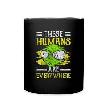 Ufo Area 51 Invasion - Tasse einfarbig - Schwarz - Vorne