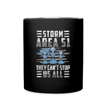 Aliens Space Stars Science fiction - Full Colour Mug - black - Front