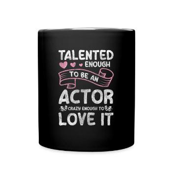 Comédienne, technicienne de théâtre - Mug uni - noir - Devant