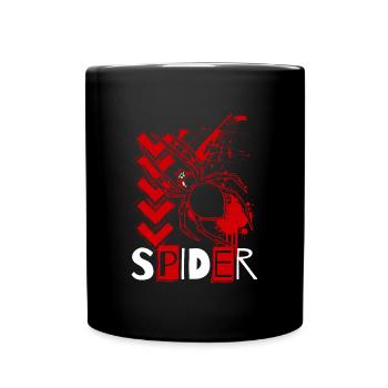 Spider Web Natural Tarantula Silk Threads - Full Colour Mug - black - Front