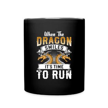 Drachen Fliegen China - Tasse einfarbig - Schwarz - Vorne