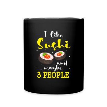 Japanisch Lecker Küche - Tasse einfarbig - Schwarz - Vorne
