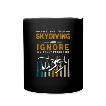 Parachutisme, Adrénaline, Vol, Parapente - Mug uni - noir - Devant