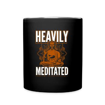Meditation Om Achtsamkeit - Tasse einfarbig - Schwarz - Vorne