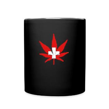 Schweiz Ganja Swiss - Tasse einfarbig - Schwarz - Vorne