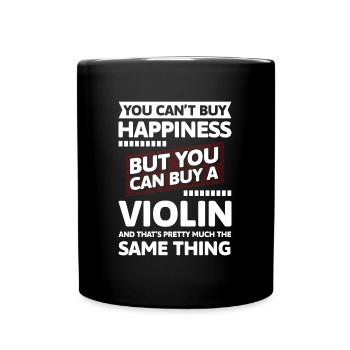 Violin player performance - Full Colour Mug - black - Front