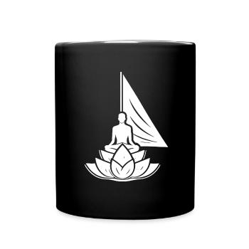 Meditation Sailboat Lotus Inner Peace - Full Colour Mug - black - Front