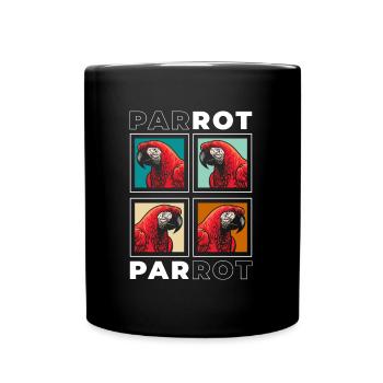 Ara Fliegen Tropen - Tasse einfarbig - Schwarz - Vorne