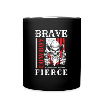 Wilder Westen Western Amerika - Tasse einfarbig - Schwarz - Vorne