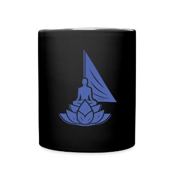 Meditation Sailboat Lotus Inner Peace - Full Colour Mug - black - Front