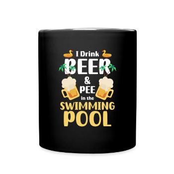 Swimming Pool Summer Recreation - Full Colour Mug - black - Front