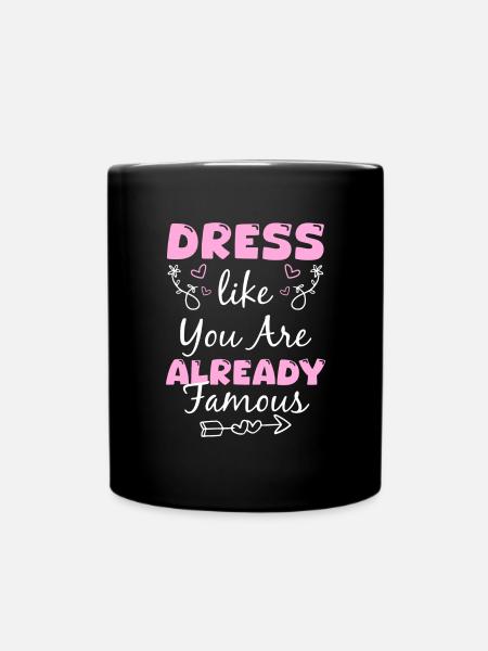Mode Style Kleidung - Tasse einfarbig - Schwarz