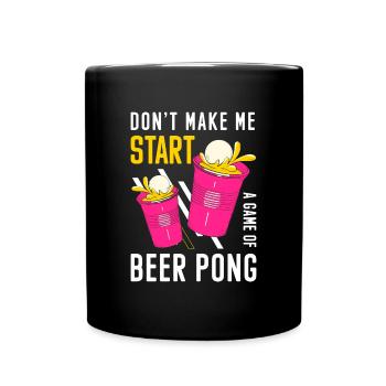 Beerpong Game Rules - Full Colour Mug - black - Front