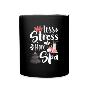 Wellness Meditation Chill Pilates - Full Colour Mug - black - Front