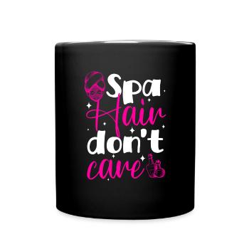 Wellness Relaxing Body Self-care - Full Colour Mug - black - Front