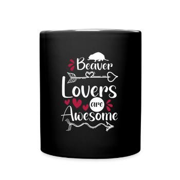 Animal Bober Tree - Full Colour Mug - black - Front