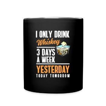 Whisky buvant des hommes délicieux - Mug uni - noir - Devant