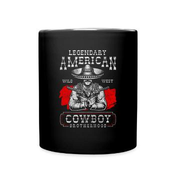 Wild West USA Cowboy Boots - Full Colour Mug - black - Front