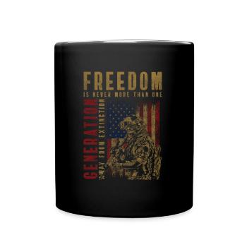 Soldat Infanterie Demonstration - Tasse einfarbig - Schwarz - Vorne
