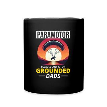 Paramotor Pilot Paramotoring Powered Paraglider - Full Colour Mug - black - Front