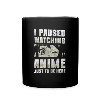 Anime Ramen - Tasse einfarbig - Schwarz - Vorne