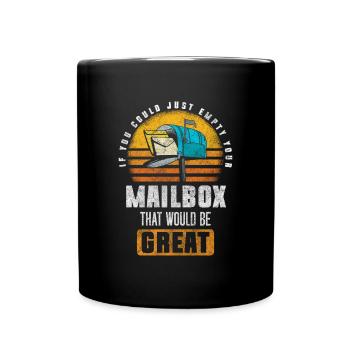 Post Paket Kurier Dienstleistung - Tasse einfarbig - Schwarz - Vorne