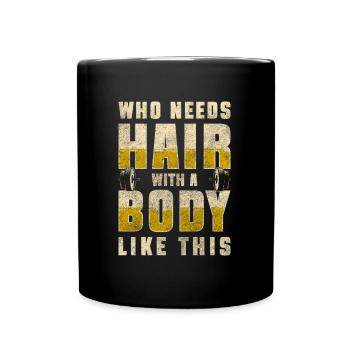 Hairless haircut man problem - Full Colour Mug - black - Front