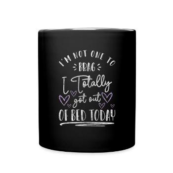 Sleep Late Riser Pajamas - Full Colour Mug - black - Front
