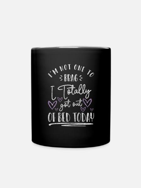 Schlaf Langschläfer Pyjama - Tasse einfarbig - Schwarz