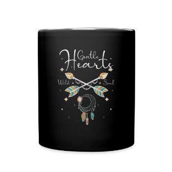 Dreamcatchers believe happiness - Full Colour Mug - black - Front