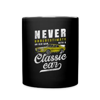 Oldtimer Motorsport Sports Car - Full Colour Mug - black - Front