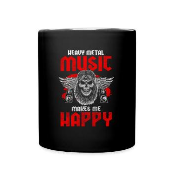 Heavy Metal Rock Gitarre Metalcore - Tasse einfarbig - Schwarz - Vorne