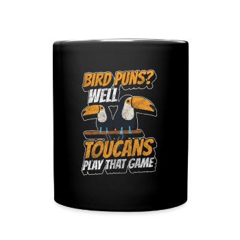 Tukan Tier Wildvogel Fliegen - Tasse einfarbig - Schwarz - Vorne